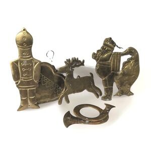 Vintage Brass Christmas Ornaments